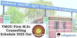 VMOU First Counselling Schedule 2025